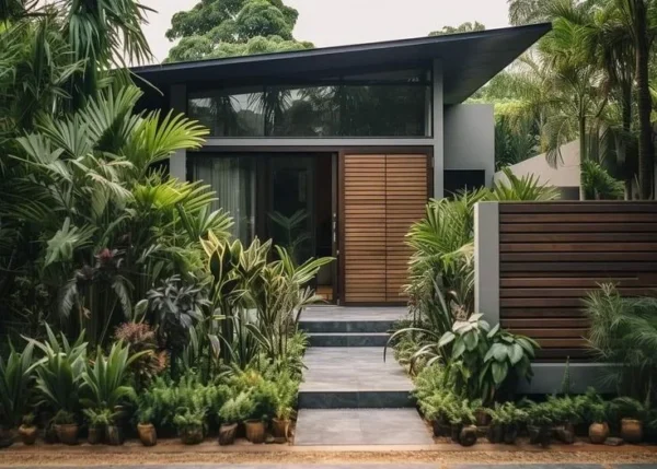 ide tanaman dinding depan rumah 4