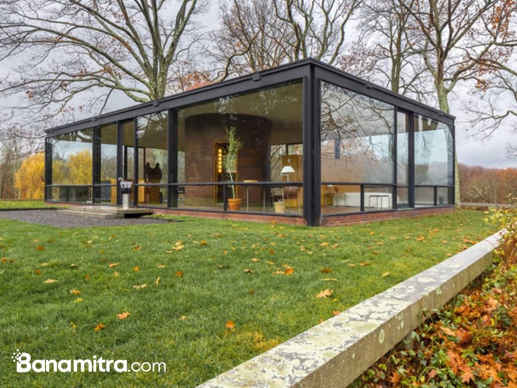 konsep rumah tropis glass houses